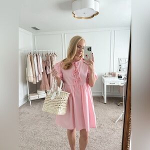 Pink Amazon Bow Babydoll dress